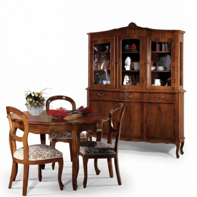 Mueble de aparador Vitrina Bufé Armario de cristal Armario de madera Muebles macizos Italia vidrio