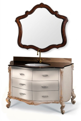 Diseño de muebles de baño de baño de 2 piezas. Conjunto de armario lavamanos iluminación.