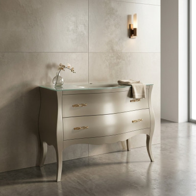 Lavabo de mueble clásico Gabinete Lavamanos Baño italiano Gabinete inferior