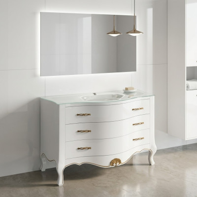Encimera clásica, armario de lavabo, armario de fregadero, baño italiano.