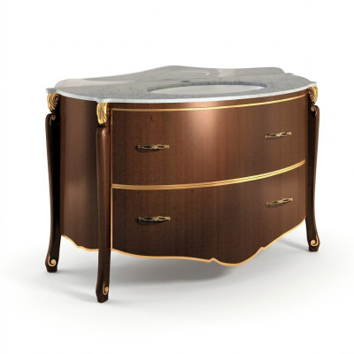 Mueble de lavabo clásico con lavabo, armario inferior cuarto de baño italiano.