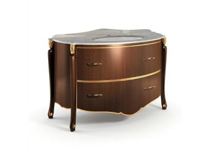 Mueble de lavabo clásico con lavabo, armario inferior cuarto de baño italiano.