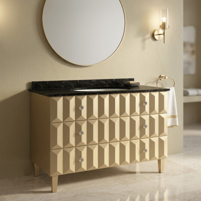 Lavabo, tocador, armario clásico, baño italiano, mueble bajo.