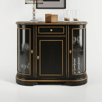Vitrina armario vitrinas clásicas muebles de salón Armario macizo aparador