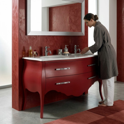 Mueble de baño inferior Armario de baño Rojo 175cm Armario Mueble de baño Colgante Nuevo
