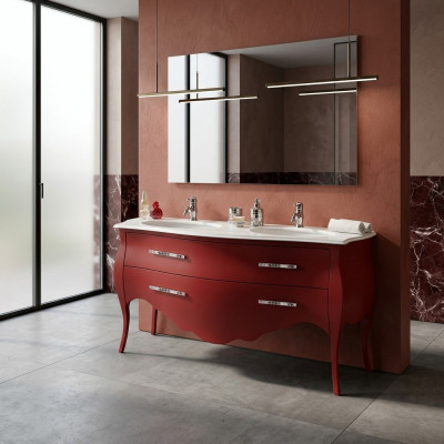 Mueble de baño inferior Armario de baño Rojo 175cm Armario Mueble de baño Colgante Nuevo