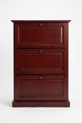 Mueble para zapatos de 3 compartimentos de madera maciza, mueble masivo, zapatero, estantería de zapatos, estante.