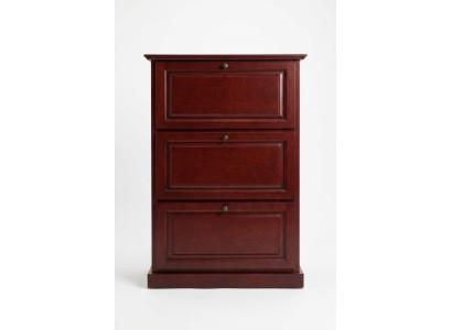 Mueble para zapatos de 3 compartimentos de madera maciza, mueble masivo, zapatero, estantería de zapatos, estante.