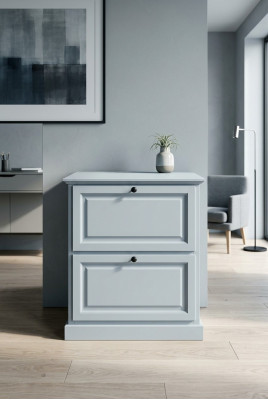 Mueble de zapatos de madera para zapatos italiano con compartimento y cajones en madera maciza.
