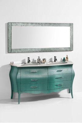 Set de lavabo con espejo, diseño de lujo, espejo de mesa, armario, muebles nuevos.