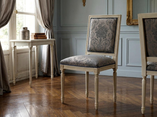 Silla Silla de comedor Madera Tela Sillas de comedor Sillón de diseño Marrón Nuevo Respaldo