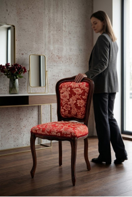 Sillas Silla de comedor Silla de oficina Art déco Silla tapizada Sillón Diseño Real