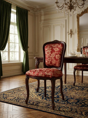 Sillas Silla de comedor Silla de oficina Art déco Silla tapizada Sillón Diseño Real