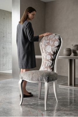 Silla tapizada Royal Sillas Silla de comedor Silla de oficina Sillón moderno Silla de diseño
