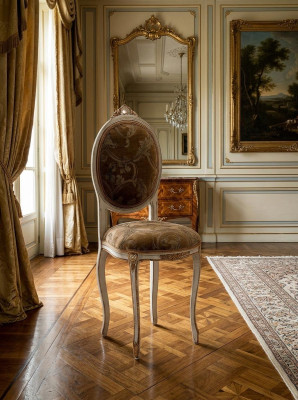 Diseño de silla tapizada Royal Sillas Silla de comedor Silla de oficina Silla Barroca Art déco