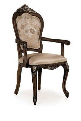Sillón de madera tapizado Muebles de comedor clásicos Silla de madera Sillas Sillón Muebles