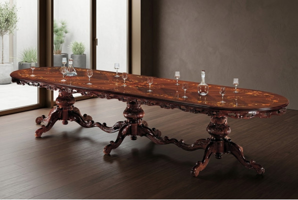 Mesas de comedor Diseño de mesa Muebles de madera Mesa de comedor Muebles de madera maciza reales