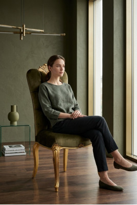 Diseñador Lehn Sitz sillón de lujo para comedor 1 silla sillas tapizada textil moderno
