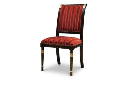 Silla Asiento Acolchado Silla Italia Lujo Sillas de comedor Tela Madera 1x Sillón
