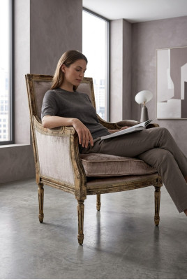 Cojín Textil Madera 1 Plaza Diseño Salón Club Relax Sillón Silla