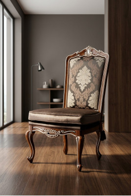 Silla de tela de diseñador Sillas de comedor Sillas de comedor de madera maciza Silla de madera de comedor