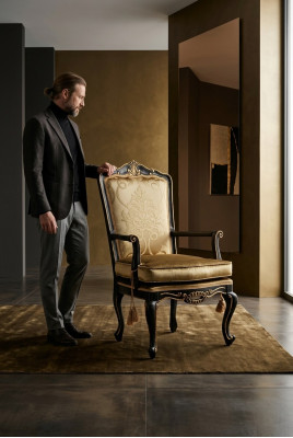 Sillas Sala de estar Comedor Sillón Silla tapizada Apoyabrazos Trono Butaca Silla