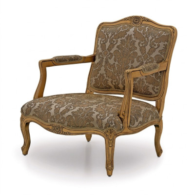 Muebles clásicos de lujo. Sofá de una plaza nuevo. Sillón, sofás, sofá clásico en textil.