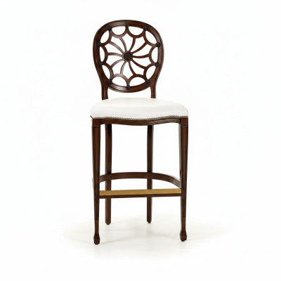 Sillas tapizadas de lujo de madera para salón de diseño silla de club taburete de bar taburete de barra