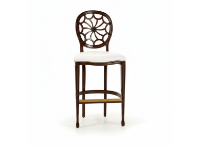 Sillas tapizadas de lujo de madera para salón de diseño silla de club taburete de bar taburete de barra