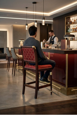 Taburetes de bar Taburete para barra Sillas de mostrador Taburete de barra Silla de bar Taburete de terciopelo con respaldo
