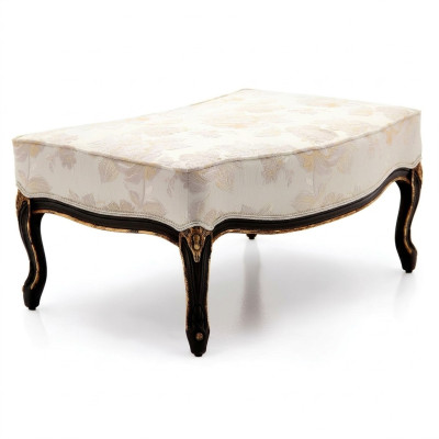 Diseño taburete reposapiés asiento cojín banco asiento textil madera estilo
