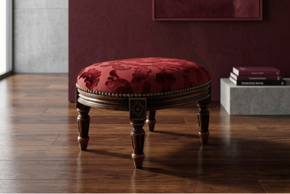 Taburete tapizado de diseño lujoso: taburete multifuncional en un estilo exquisito.