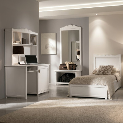 Cama Escritorio Dormitorio Diseño Hotel Conjuntos de Mobiliario Espejo Set de 4 piezas