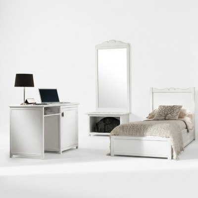 Cama Escritorio Dormitorio Diseño Hotel Conjuntos de Mobiliario Espejo Set de 4 piezas