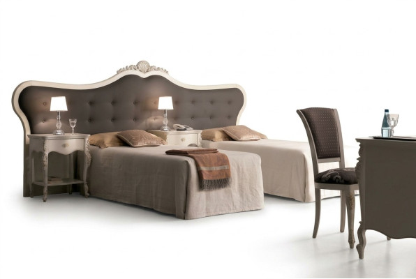 Hotel diseño 2x camas modernas conjunto de muebles de dormitorio de lujo 2 piezas.