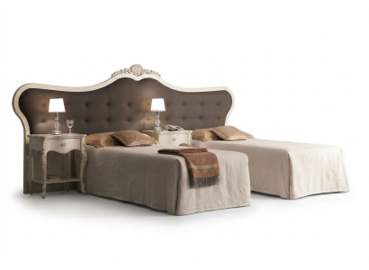 Hotel Mobiliario 2 camas + mesita de noche Diseño Moderno Muebles de lujo 3 piezas juego