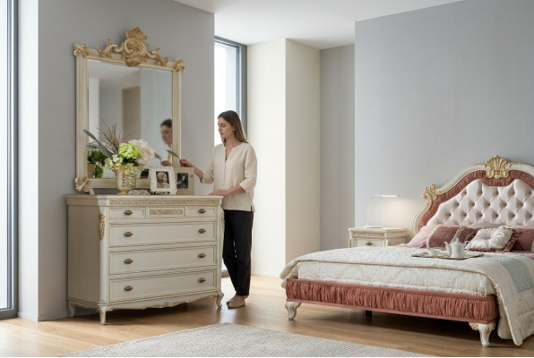 Cómoda armario Diseño Moderno Grupo Muebles Juego Cómoda Espejo Madera Cómodas