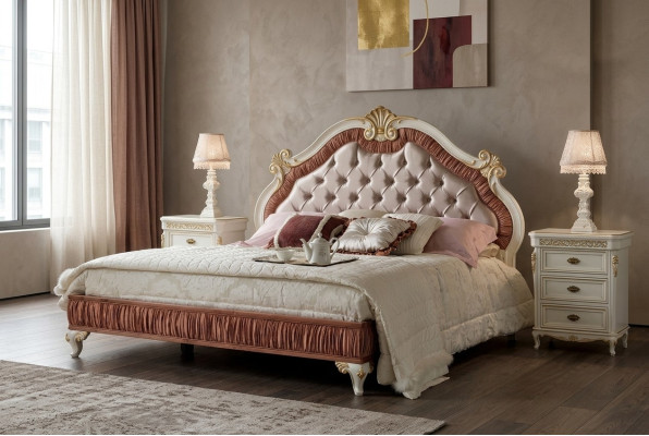 Diseño moderno Lujo Camas Muebles Nuevos Cama 2x Mesita de noche 3 piezas Juego de dormitorio
