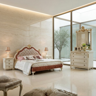 Cama tapizada Chesterfield doble 180x200cm de madera camas de hotel dormitorio