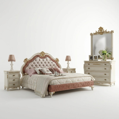 Cama tapizada Chesterfield doble 180x200cm de madera camas de hotel dormitorio