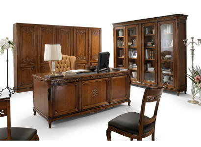 Diseño de oficina Mesa Escritorio Silla Mobiliario mesa Silla 2 piezas Madera maciza