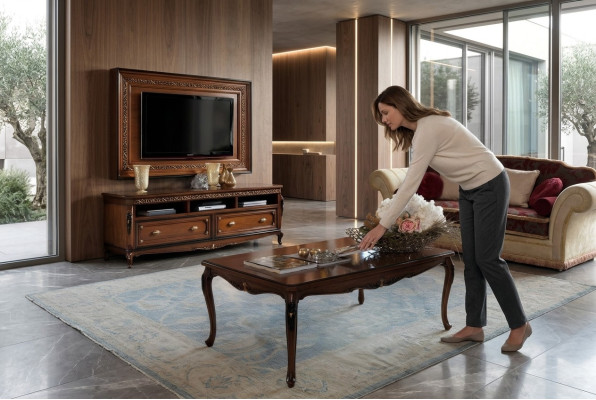 Mesas de centro Mesa Muebles de lujo de madera Consolas Diseño Muebles italianos Vaccari.