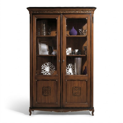 Vitrine de vidrio de gabinete de madera maciza Gabinete de sala de estar Muebles Cómoda Madera maciza.