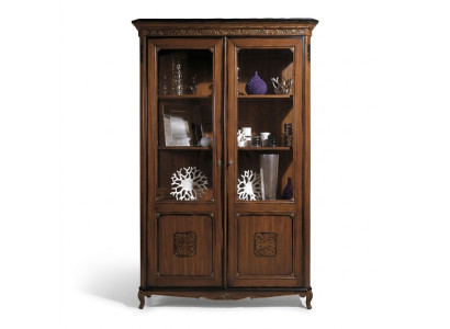 Vitrine de vidrio de gabinete de madera maciza Gabinete de sala de estar Muebles Cómoda Madera maciza.