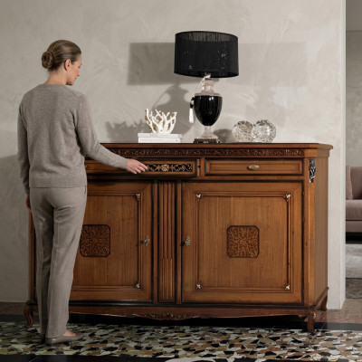 Diseño cómoda armarios cajoneras estante estantes madera aparador armario madera maciza