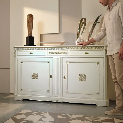 Muebles italianos de lujo de madera, cómoda clásica estilo buffet madera nueva.