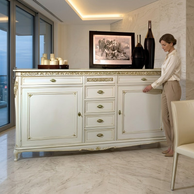 Mueble lateral bajo armario sala de estar estante madera armarios diseño cómoda aparador