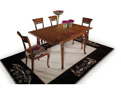 Mesas de comedor Muebles 110x110cm Mesas Habitación de madera Diseño Mesa de comedor de madera Mesa Clásica