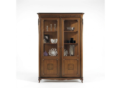 Vitrina de cristal Armario de madera maciza Vitrina Mueble de salón Aparador Madera maciza