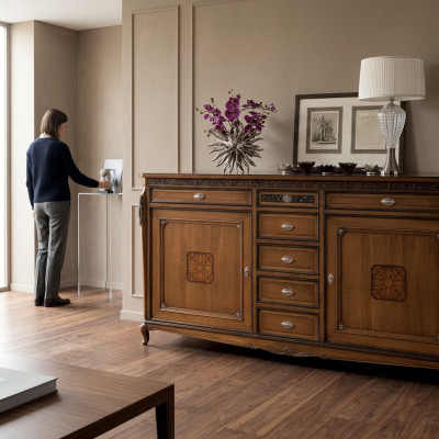 Mueble bajo de salón estante de armario de lujo de diseñador nuevo